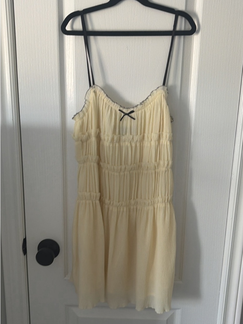 Zara Cream Dress with Contrast Stitching